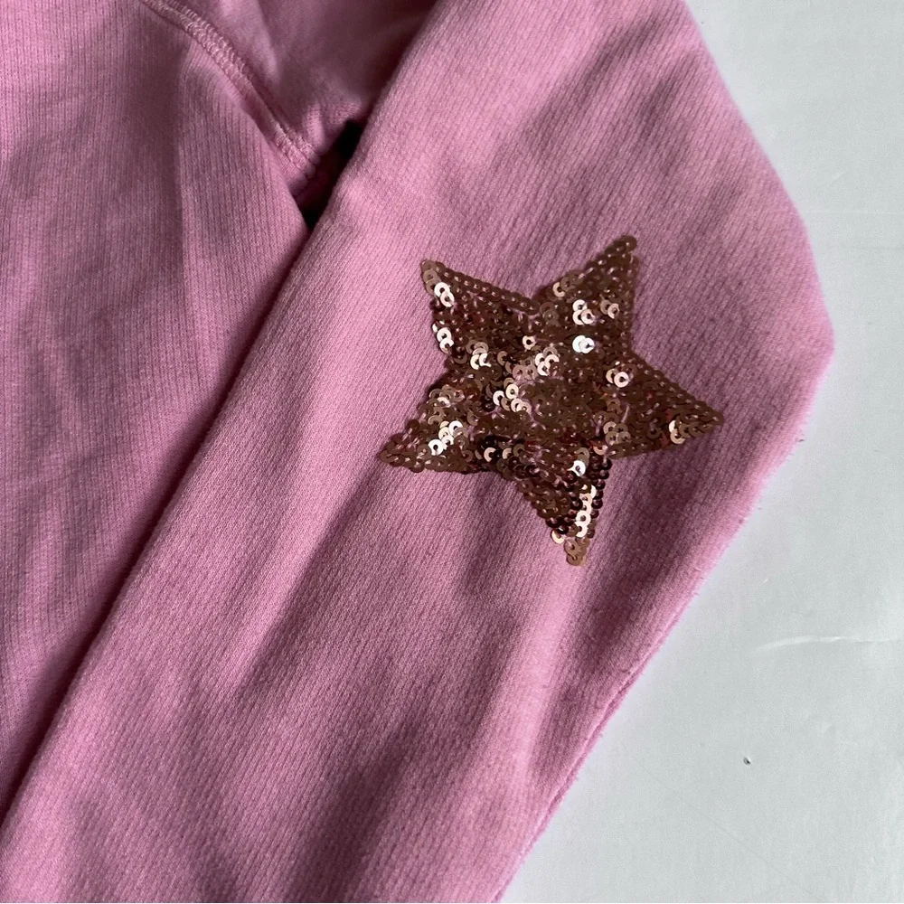 Crewcuts crewneck sweatshirt with sequin star elbow patches